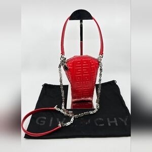 Givenchy Red Embossed Vertical Antigona Bag